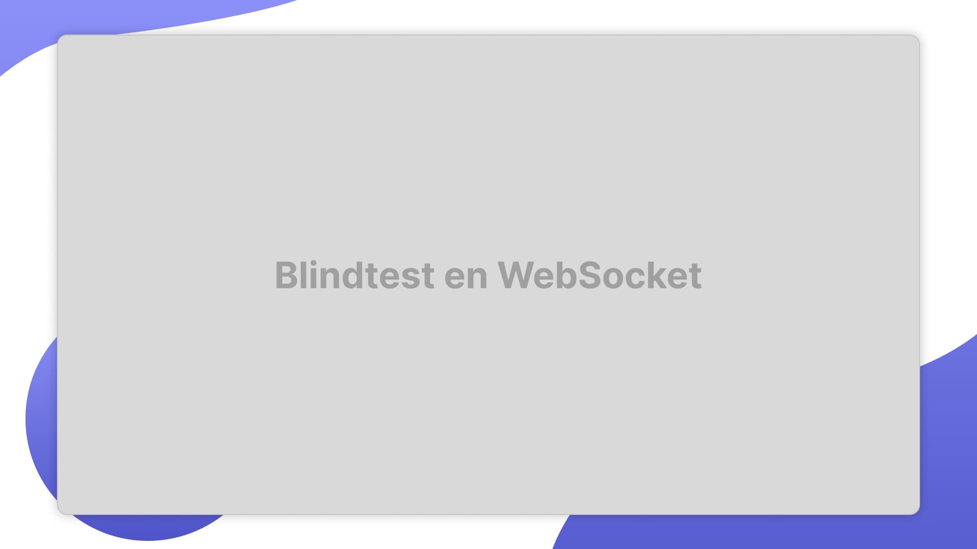 Blindtest - JS et WebSocket game